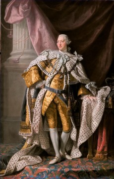 King George III in coronation robes Allan Ramsay Portraiture Classicism Oil Paintings